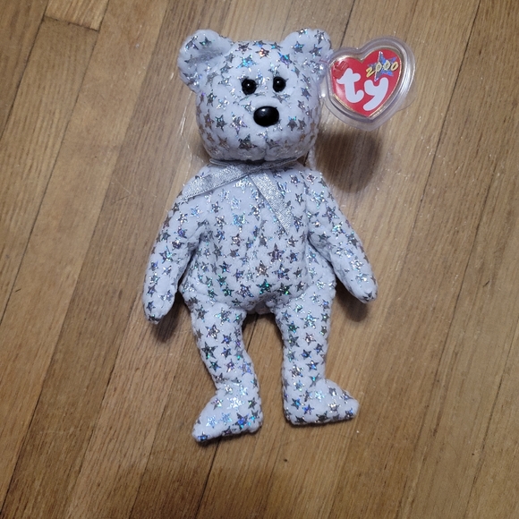 TY BEANIE BABY 2000- THE BEGINNING BEAR W/ TAG PROTECTOR - Picture 1 of 2